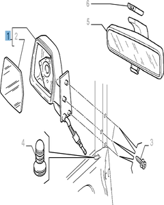 Specchietto retrovisore esterno sinistro manuale per Fiat Professional Scudo
