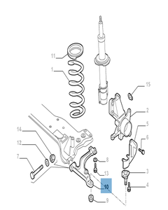 Braccio oscillante sinistro per Fiat Professional Ducato