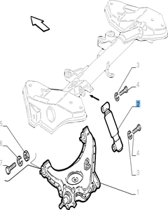 Ammortizzatore posteriore per Fiat e Fiat Professional