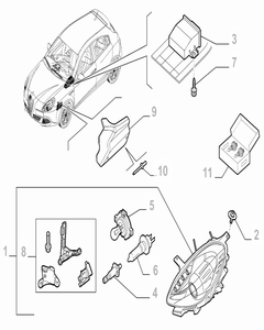 Faro anteriore sinistro per Alfa Romeo Giulietta