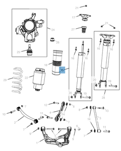 Ammortizzatore posteriore per Jeep Grand Cherokee