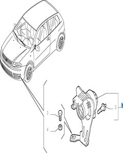 Fendinebbia destro per Fiat e Fiat Professional