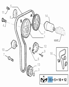 Kit Distribuzione (cinghia, tendicighia fisso e regolabile) - 3 pz