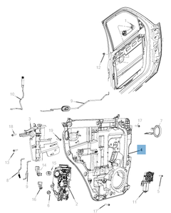 Alzacristallo posteriore per Jeep Cherokee