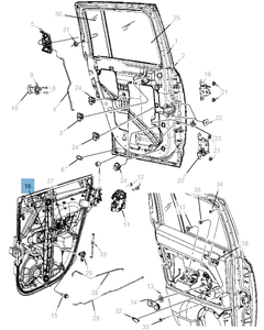 Alzacristallo posteriore per Jeep Compass/Patriot