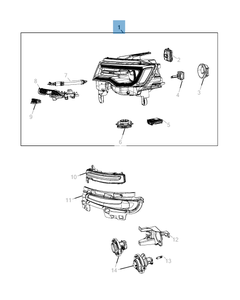 Faro anteriore per Jeep Grand Cherokee