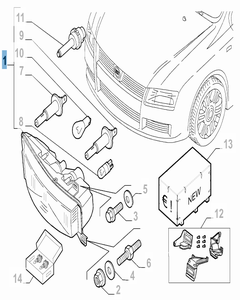 Faro anteriore sinistro per Fiat e Fiat Professional