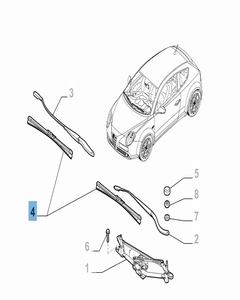Kit 2 spazzole tergicristalli anteriori per Alfa Romeo Mito