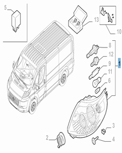 Faro anteriore destro per Fiat Professional Ducato