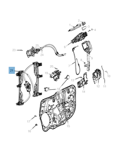 Alzacristallo anteriore per Jeep Compass