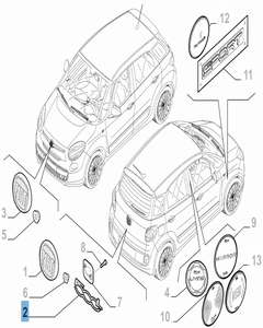 Sigla modello 500L posteriore per Fiat 500L