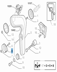 Tendicinghia regolabile