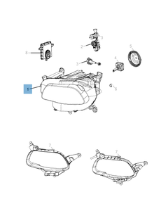 Faro anteriore per Jeep Cherokee
