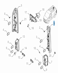 Fanale posteriore sinistro per Fiat Professional Talento