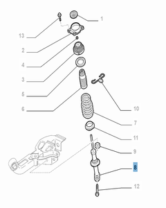 Ammortizzatore posteriore per Alfa Romeo 159