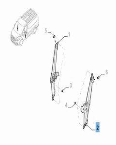 Alzacristallo per Fiat Professional Talento