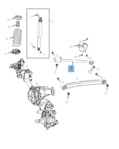 Braccio oscillante per sospensione anteriore superiore per Jeep Wrangler