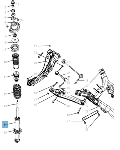 Ammortizzatore posteriore per Jeep Compass/Patriot