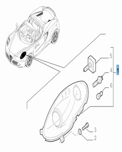 Faro anteriore destro per Alfa Romeo 4C