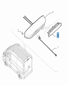Fanale posteriore terzo stop per Fiat e Fiat Professional