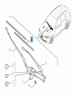 Kit 2 spazzole tergicristalli anteriori per Alfa Romeo Tonale 