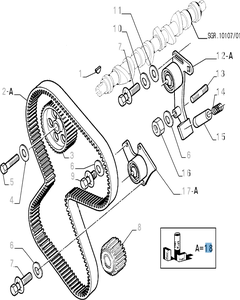 Kit Distribuzione (cinghia, tendicighia fisso e regolabile) - 3 pz per Fiat e Fiat Professional