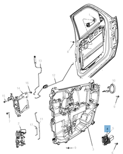 Alzacristallo completo di 2 piedini per Jeep Cherokee