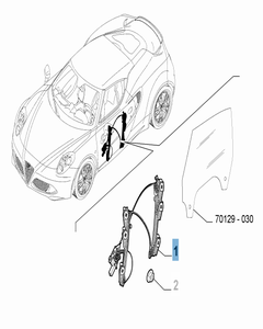 Alzacristallo anteriore sinistro per Alfa Romeo 4C
