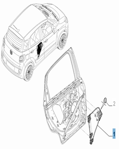 Alzacristallo elettrico posteriore sinistro per Fiat 500L