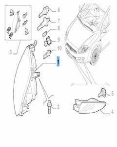 Faro anteriore sinistro per Fiat e Fiat Professional