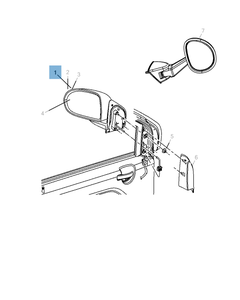 Specchietto retrovisore esterno per Jeep Compass/Patriot