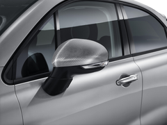 Calotte specchietti effetto carbonio bianco per Fiat 500X