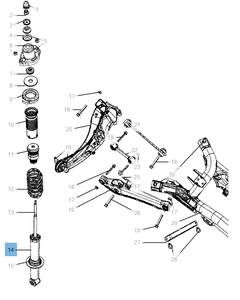 Ammortizzatore posteriore per Jeep Compass/Patriot