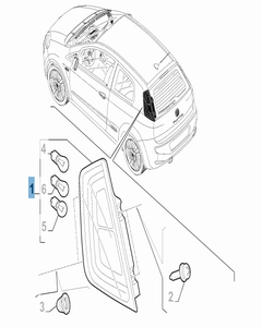 Fanale posteriore sinistro per Fiat e Fiat Professional