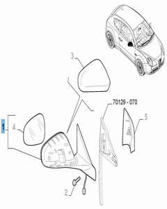 Specchietto retrovisore esterno destro per Alfa Romeo Mito