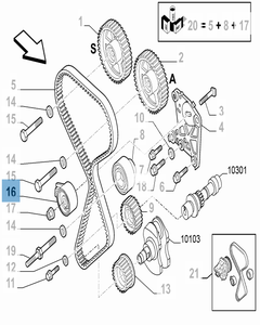 Tendicinghia regolabile